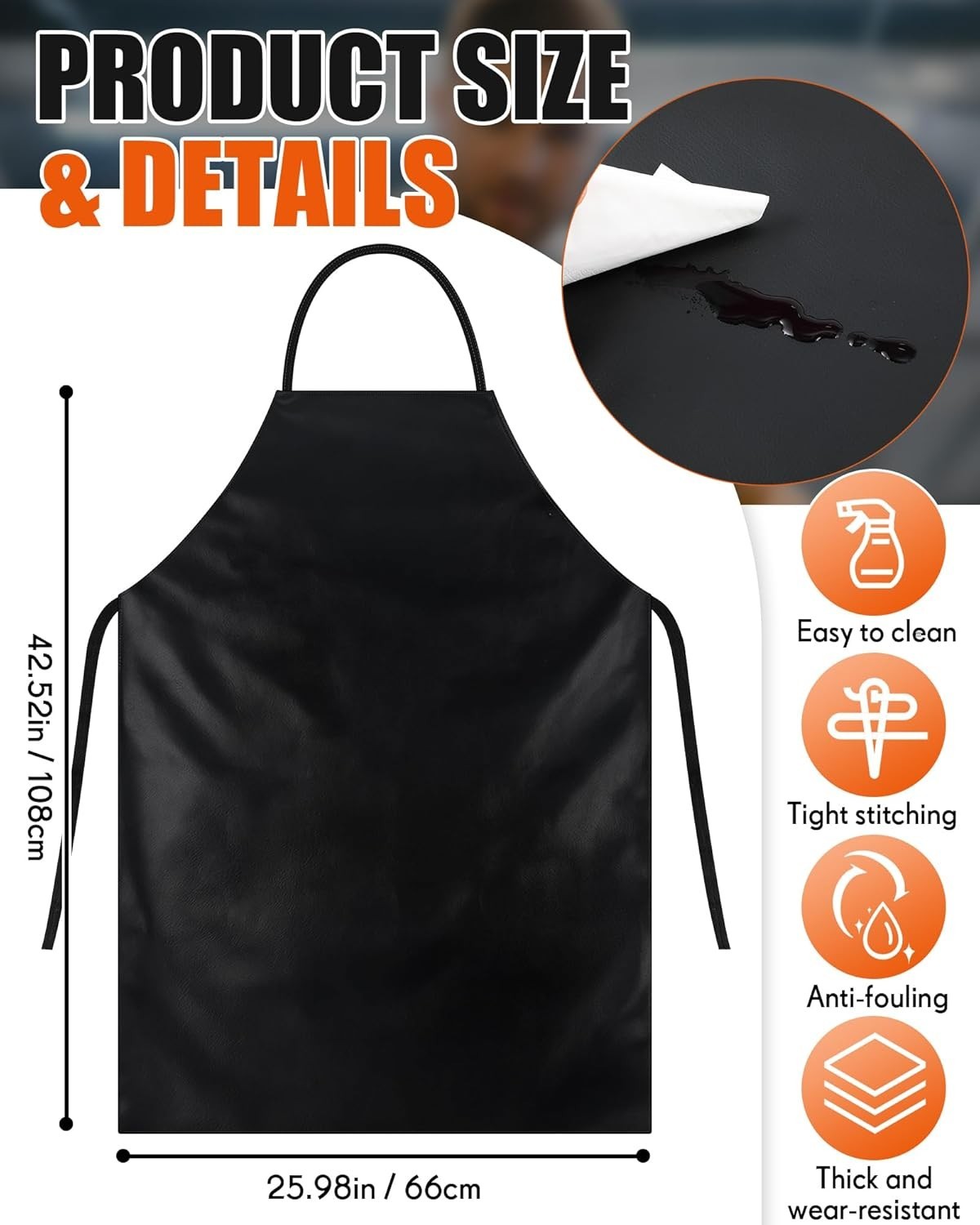 Safety Face Shield Mask with Waterproof Rubber Apron and Latex Gloves for