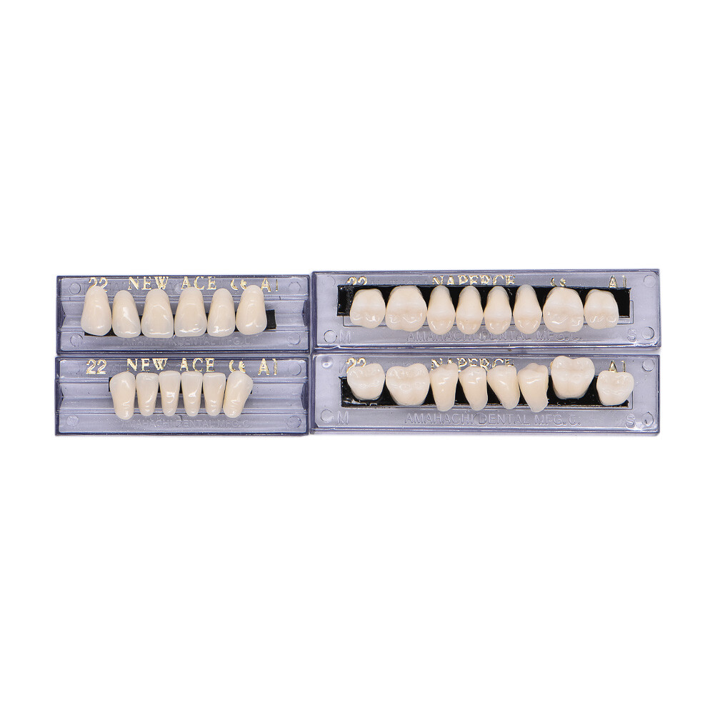 168Pcs Acrylic Resin Denture #22 Dental Upper Lower Shade A1 Teeth Set HOT #22A1