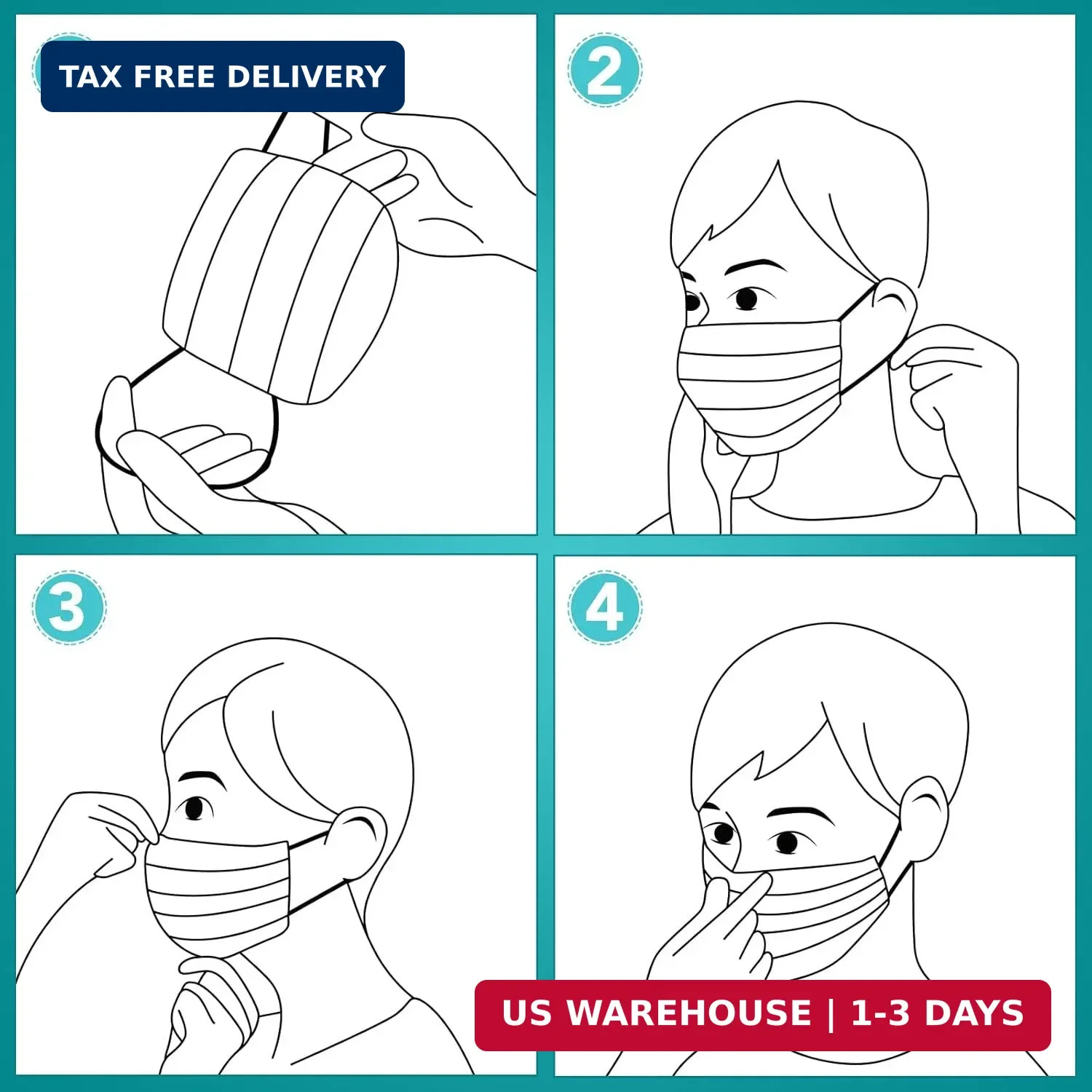 ZTANPS 50PCS Disposable Face Masks, Black Masks, 3 Layer Protection Black Dispos