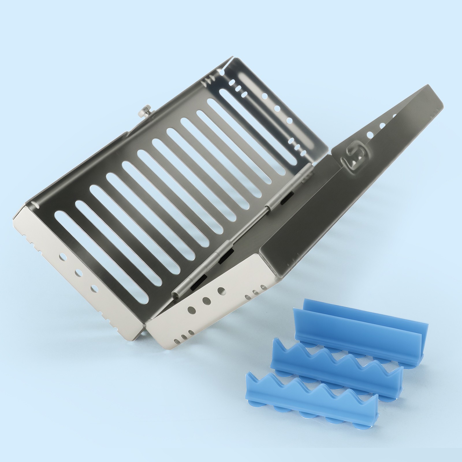 JMU Dental Autoclave Sterilization Cassette for 5-10 Instruments Autoclave Box