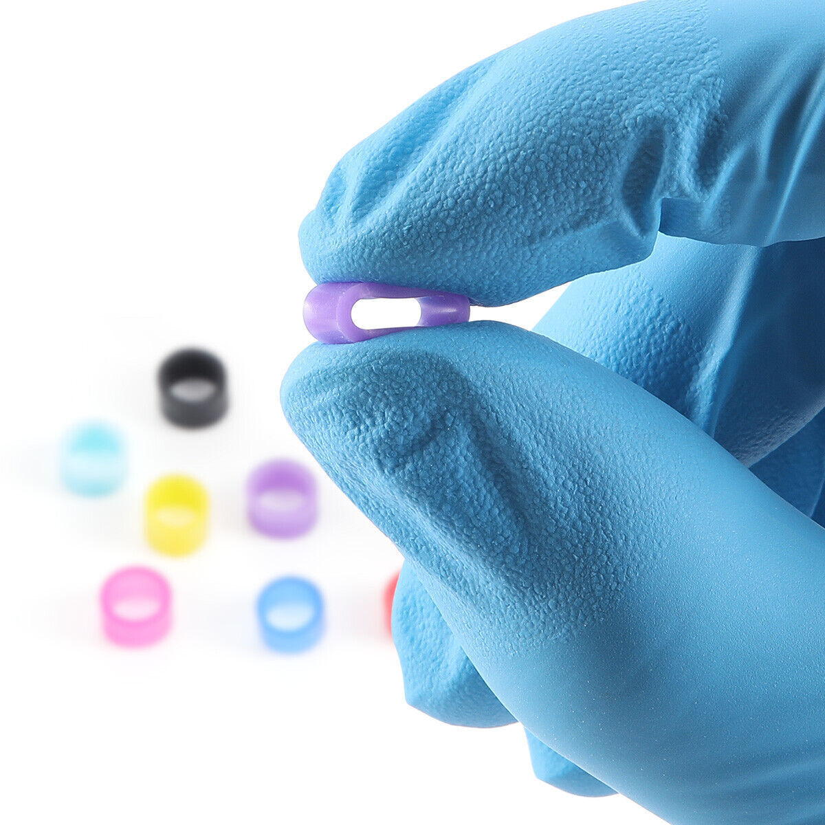100Pcs Dental Silicone Instrument Color Code Ring Multi-Color Autoclavable Small