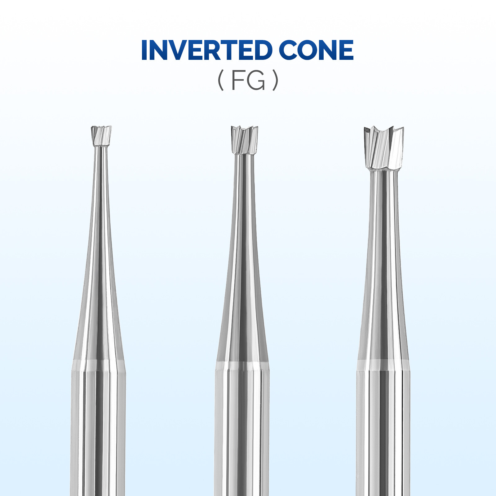 JMU Dental Inverted Cone Carbide Burs 19MM 25MM Friction Grip FG #33 1/2 34 36