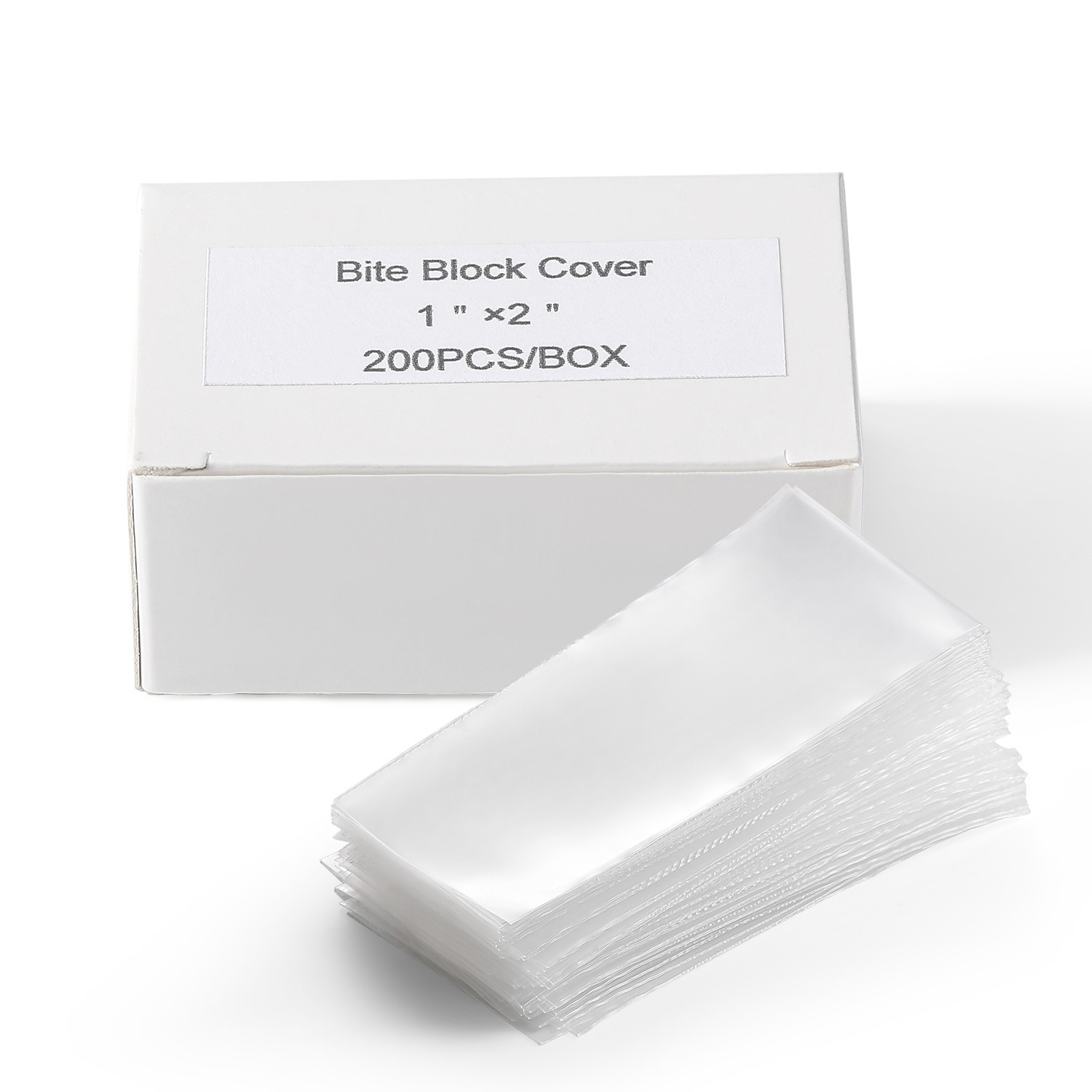 200pcs/box Dental Transparent Panorama Bite Block Cover Sleeves Film/1″x2″