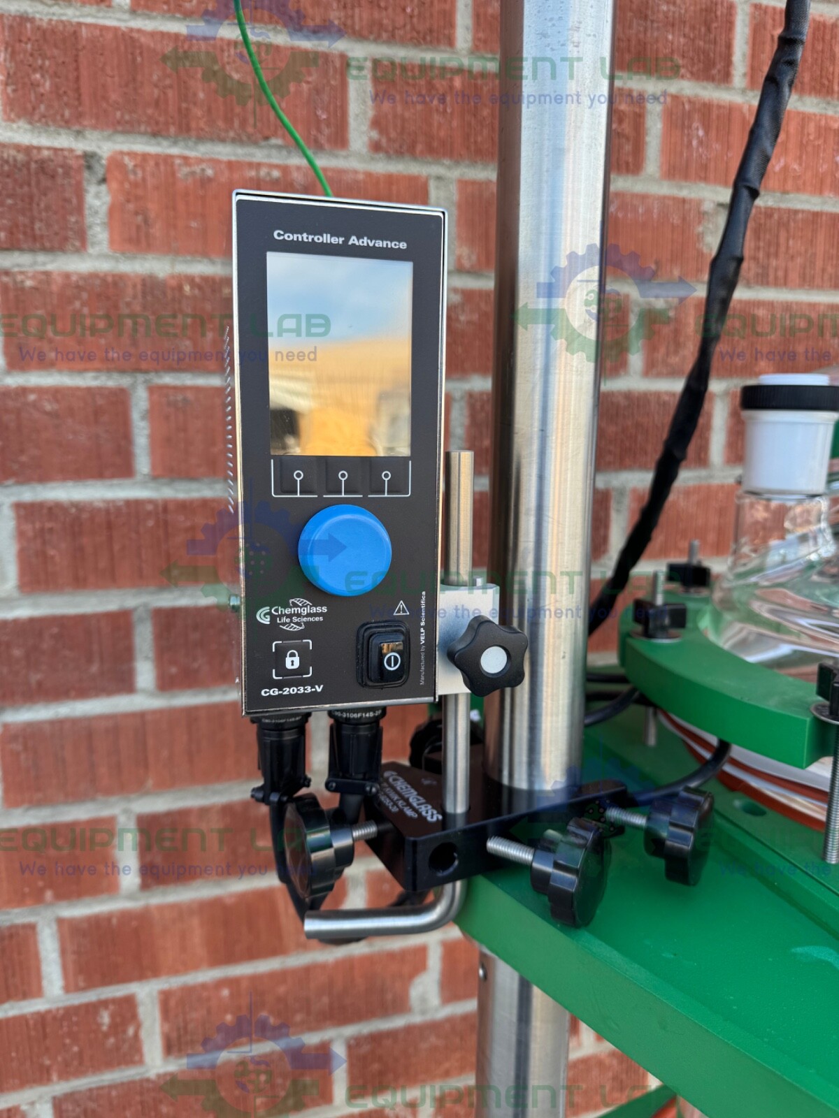 Chemglass 30 Liter Glass Reactor w/ Chemglass Overhead 1/4 HP Stirrer
