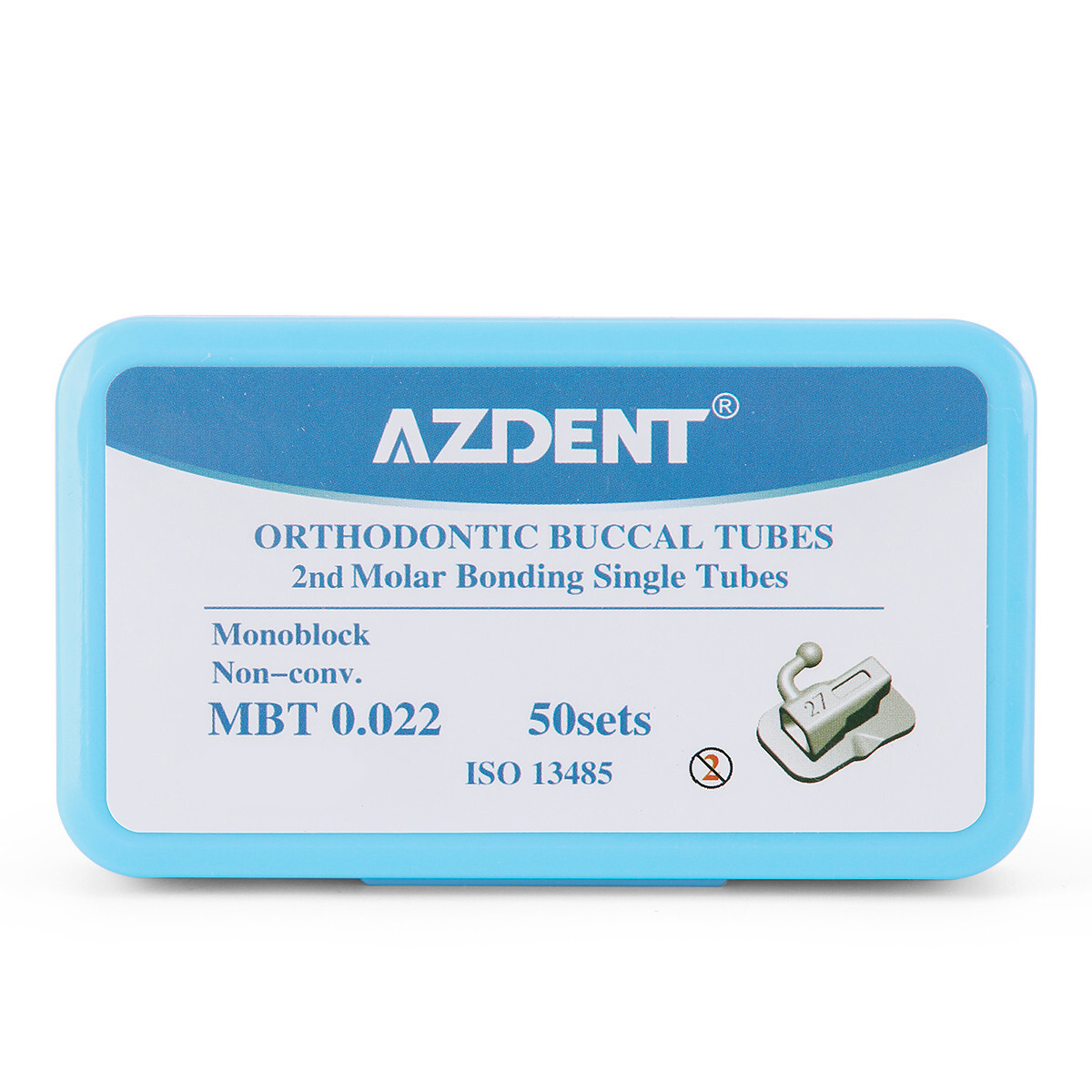 AZDENT Dental Orthodontic 2nd Molar Bondable Non-Conver MBT 022 Buccal Tube