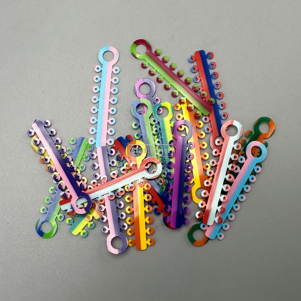 Dental Orthodontic Elastic Ligature Ties Rubber Bands Brackets Brace