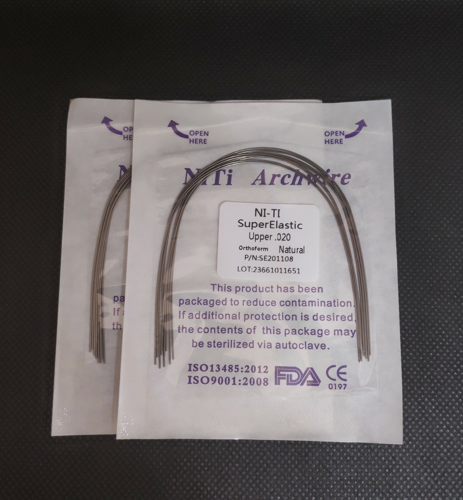 Dental Orthodontic Super Elastic Wire Niti Round Arch Wires Natural Form