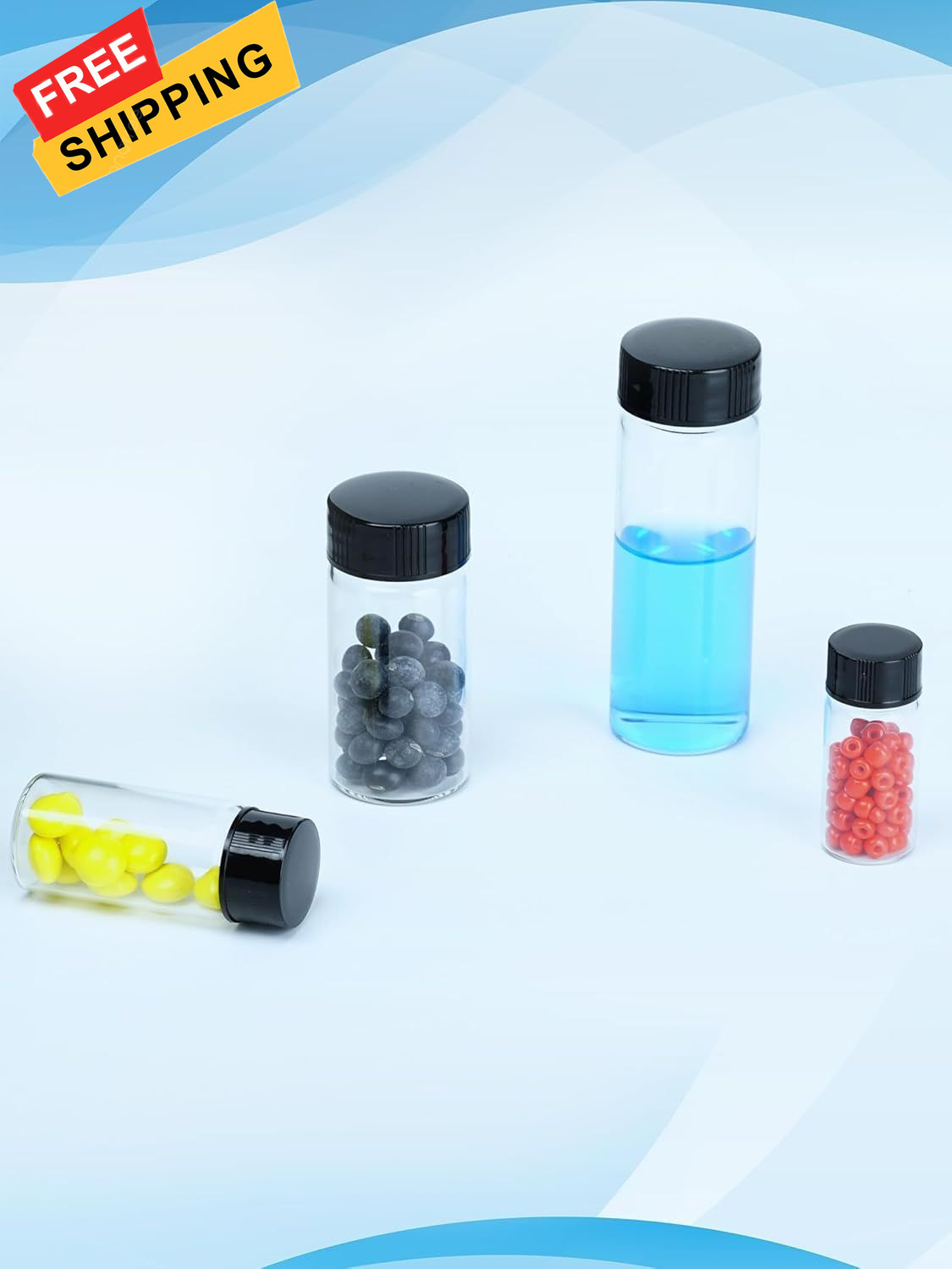 20ml Clear Small Glass Vials with Screw Caps, for 20ml-10pcs