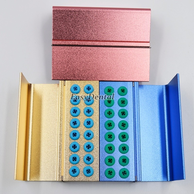 Dental Bur Holder Block Disinfection Box 10/15/16/24/30/56/100/142/152 Holes