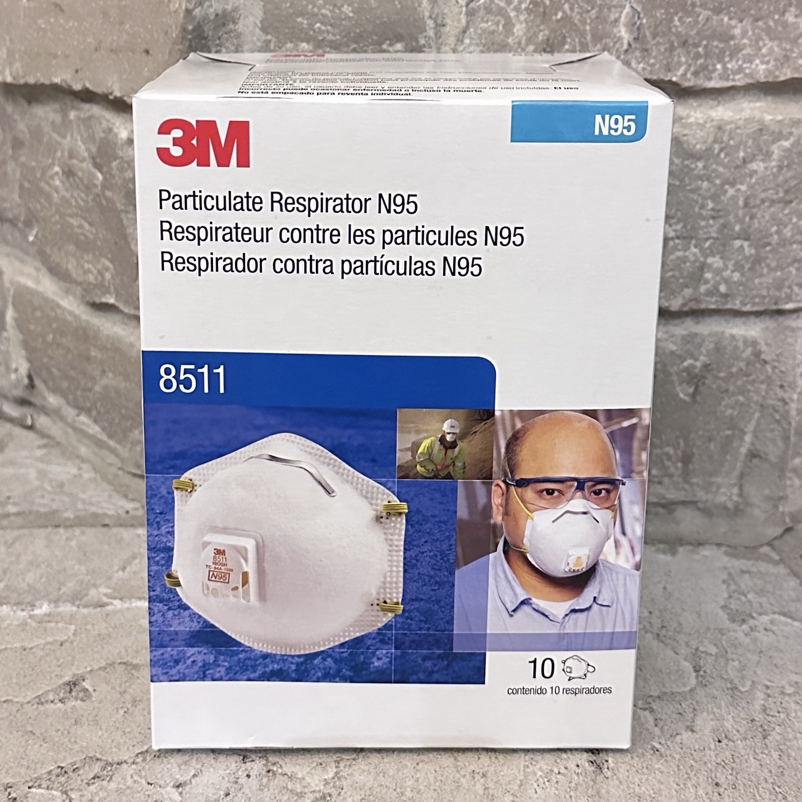 New 10-Pack 3M Particulate Resirator N95 Face Mask #8511 Sealed in Box
