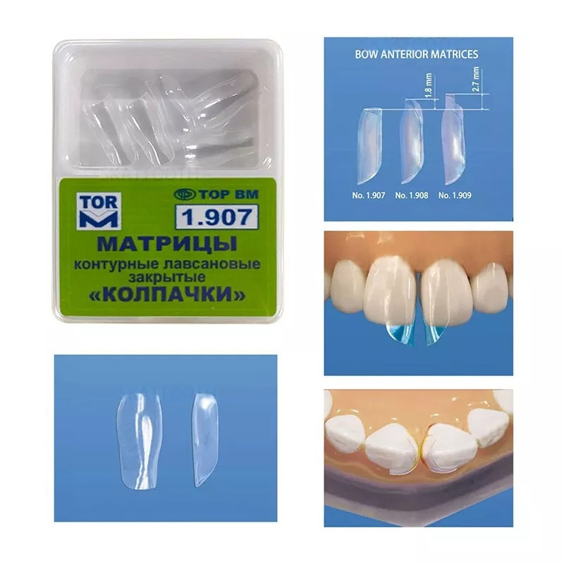Dental Proximal Anterior Strips Polyester Matrix Bands Clear Matrices Anterior
