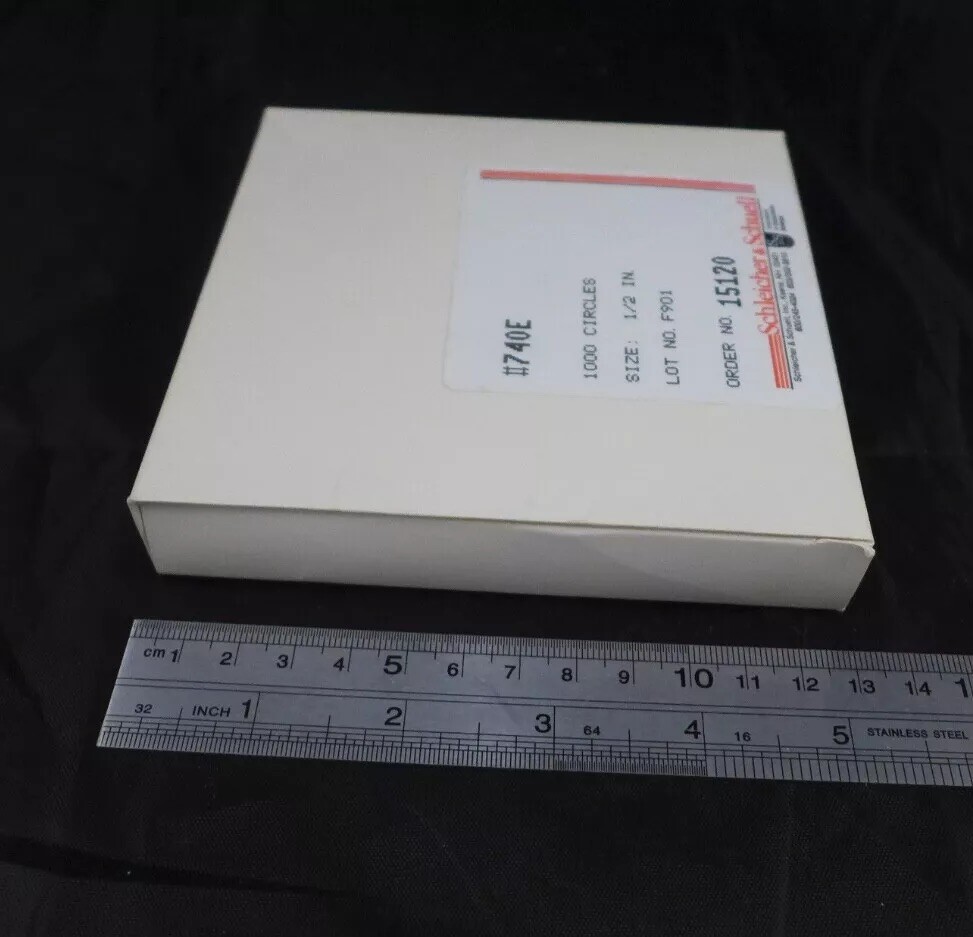Set of 600 || S&S/WHATMAN 740E Filter Paper Circle 0.5in #10328170 (S&S 15120)