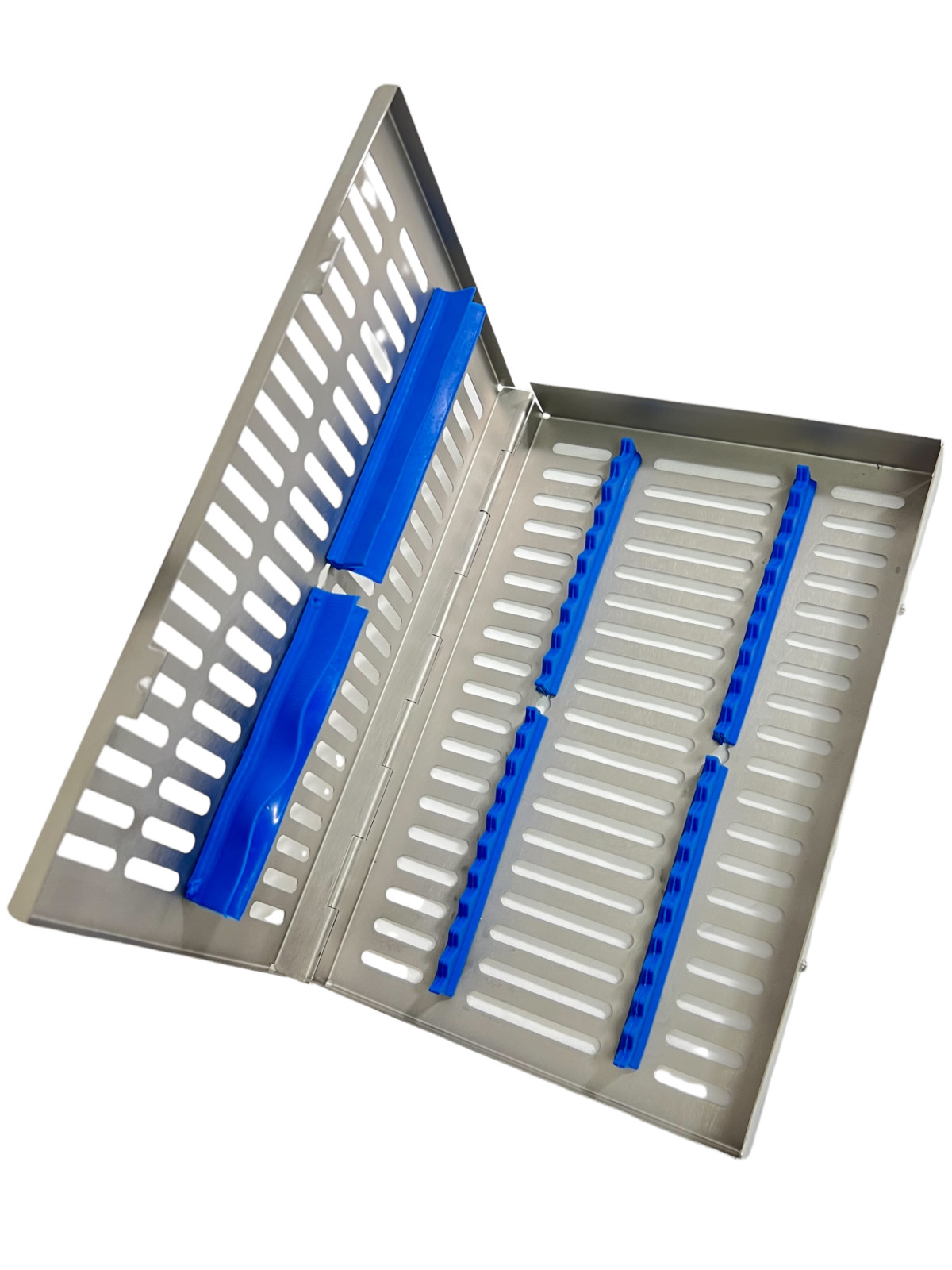 Large Sterilization Cassette for 20 Instruments with Blue Silicone Inserts (1pc)