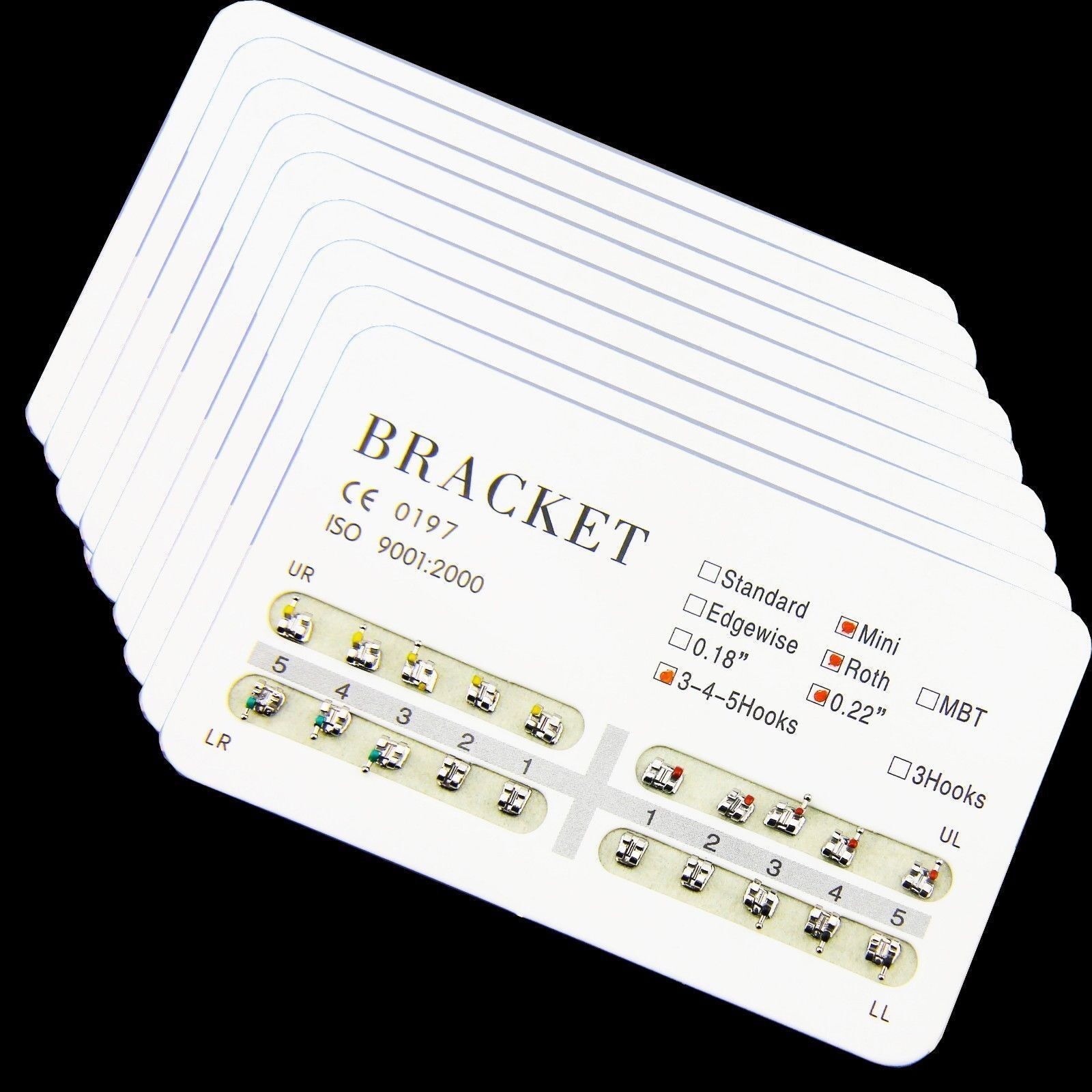 Dental Orthodontic Ligature Ties Elastic Rubber Bands 320 Ties/Bracket Mini Roth