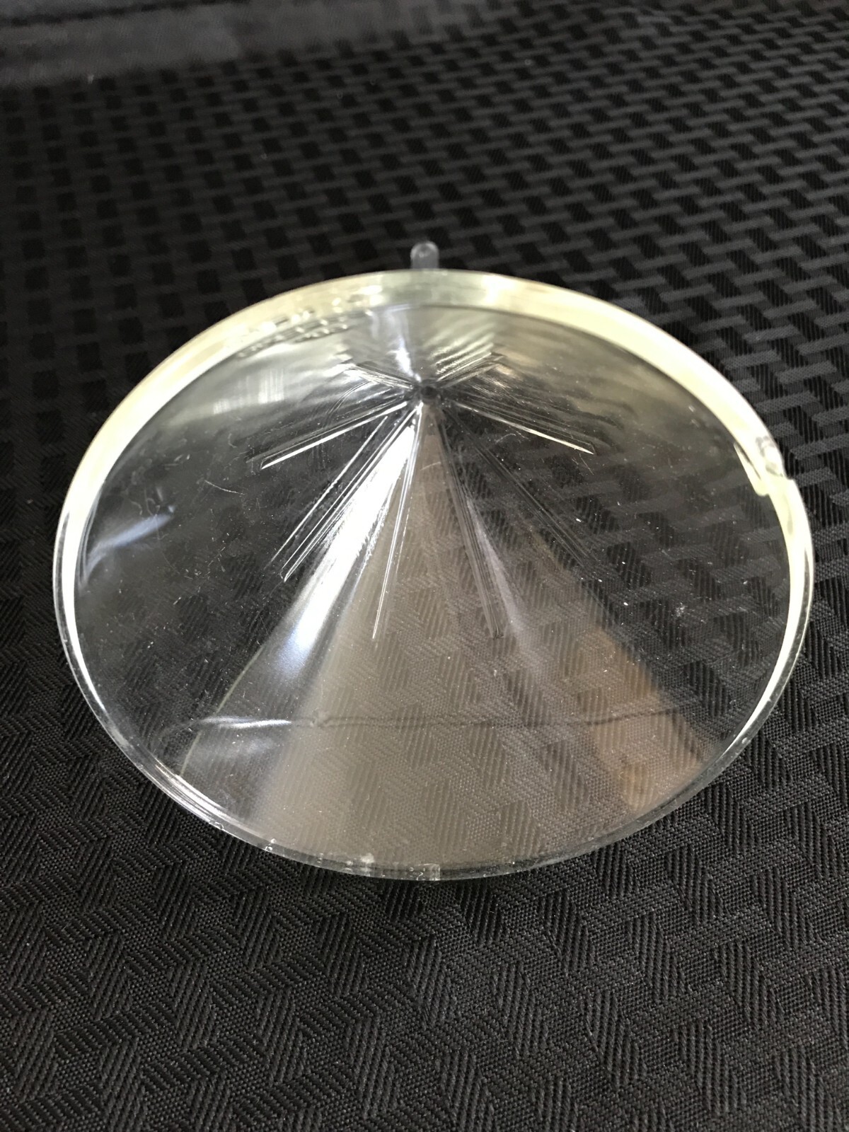 (2) Corning Pyrex Glass 100mm ID 60° Angle Fluted Filling Funnel 6180-100 Chips