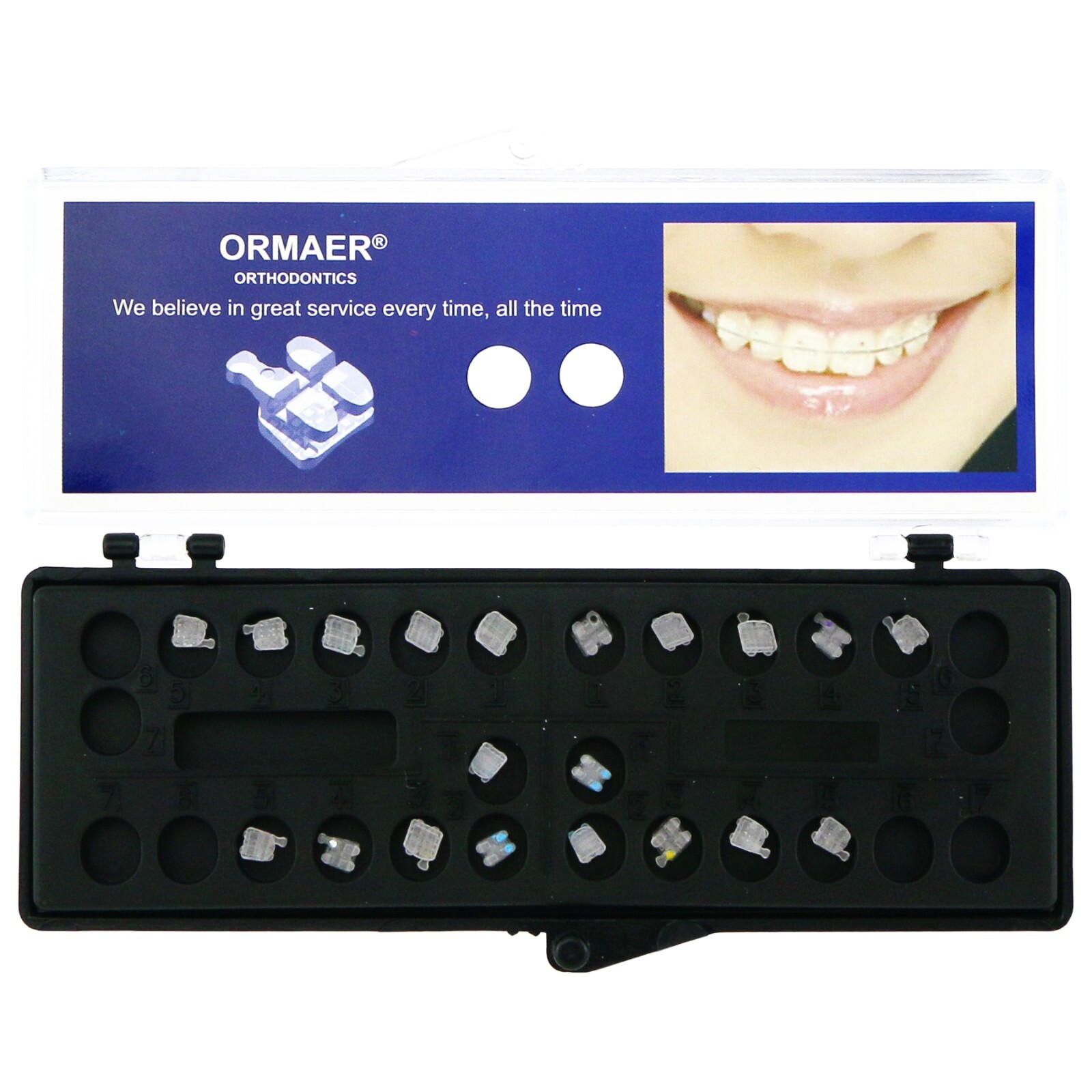 US Dental Ortho Braces Metal/Ceramic Roth/MBT Brackets 018/022 Slot Hooks 345/3