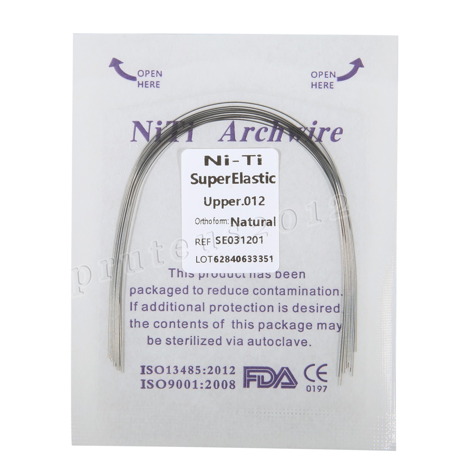 Dental Orthodontic Niti Arch Wire Super Elastic Natural Form Round