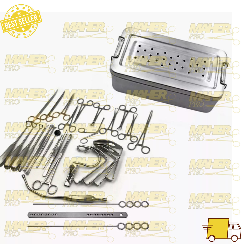Basic Orthopedic Surgery Set of 25 PCS of Surgical Instruments With Box