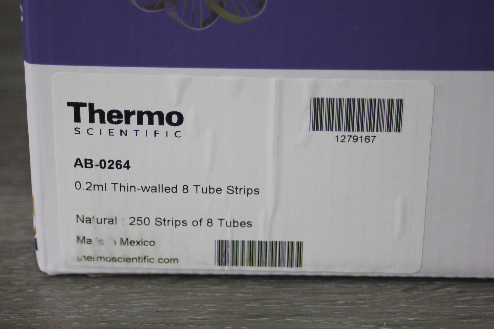 Thermo Scientific AB0264 .2ml Thin-Walled 8 Tube Strips Box of 250 PCR qPCR