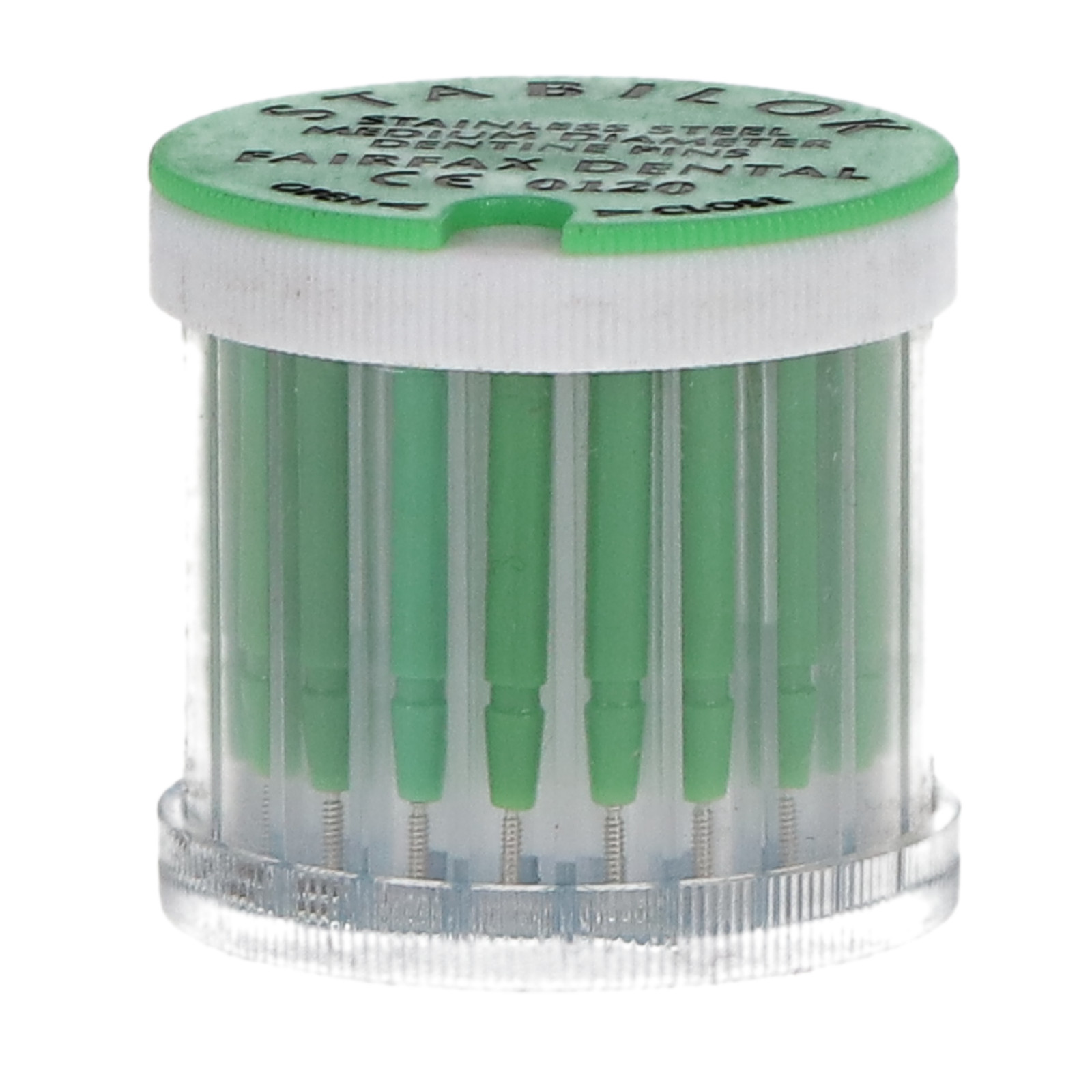 Fairfax Dental 50052 Stabilok Pins .027″ Green Stainless Steel 20/Pk