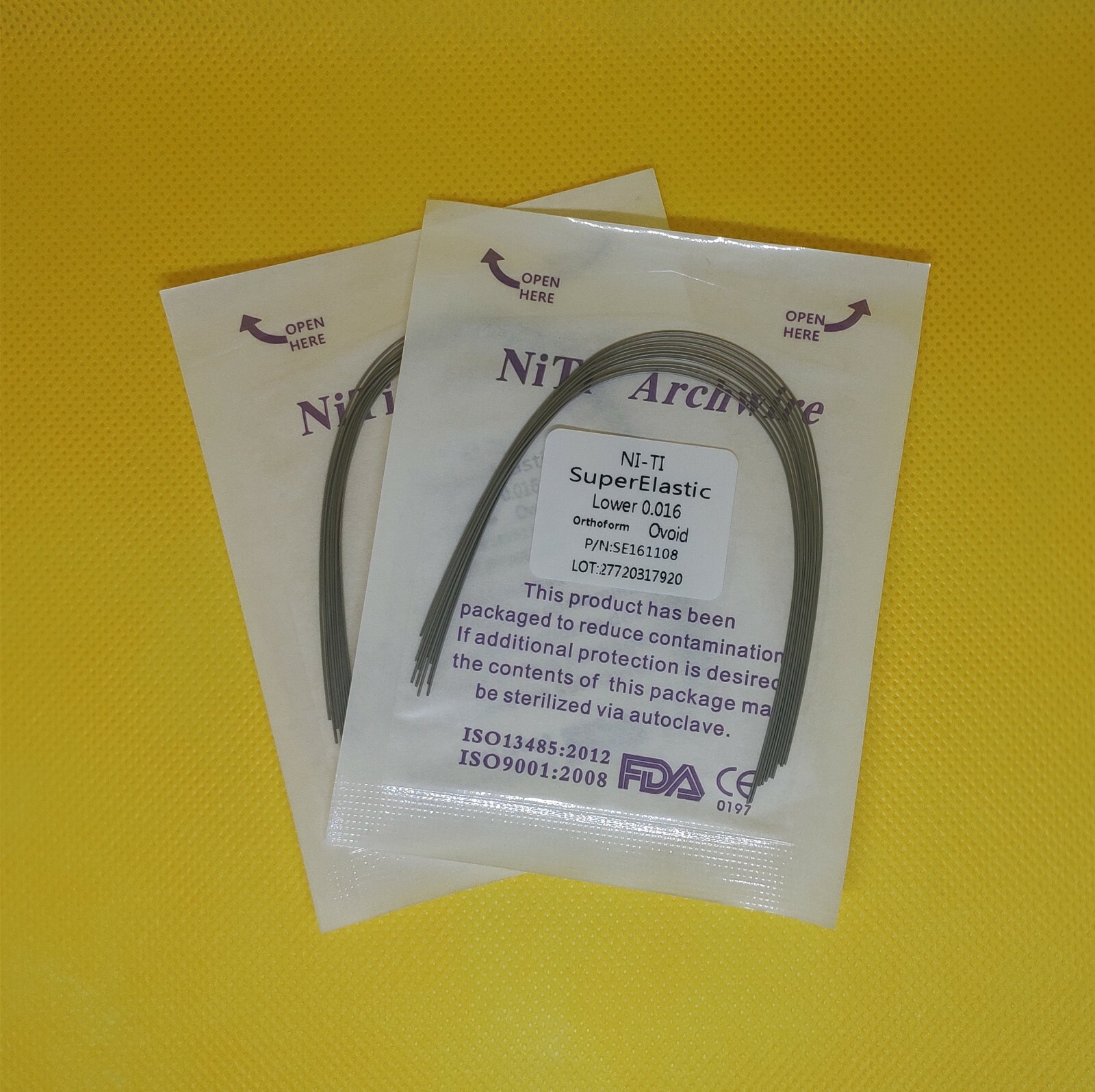 10Pcs/Pack Dental Super Elastic NITI Arch Wires Orthodontic Round Ovoid Form