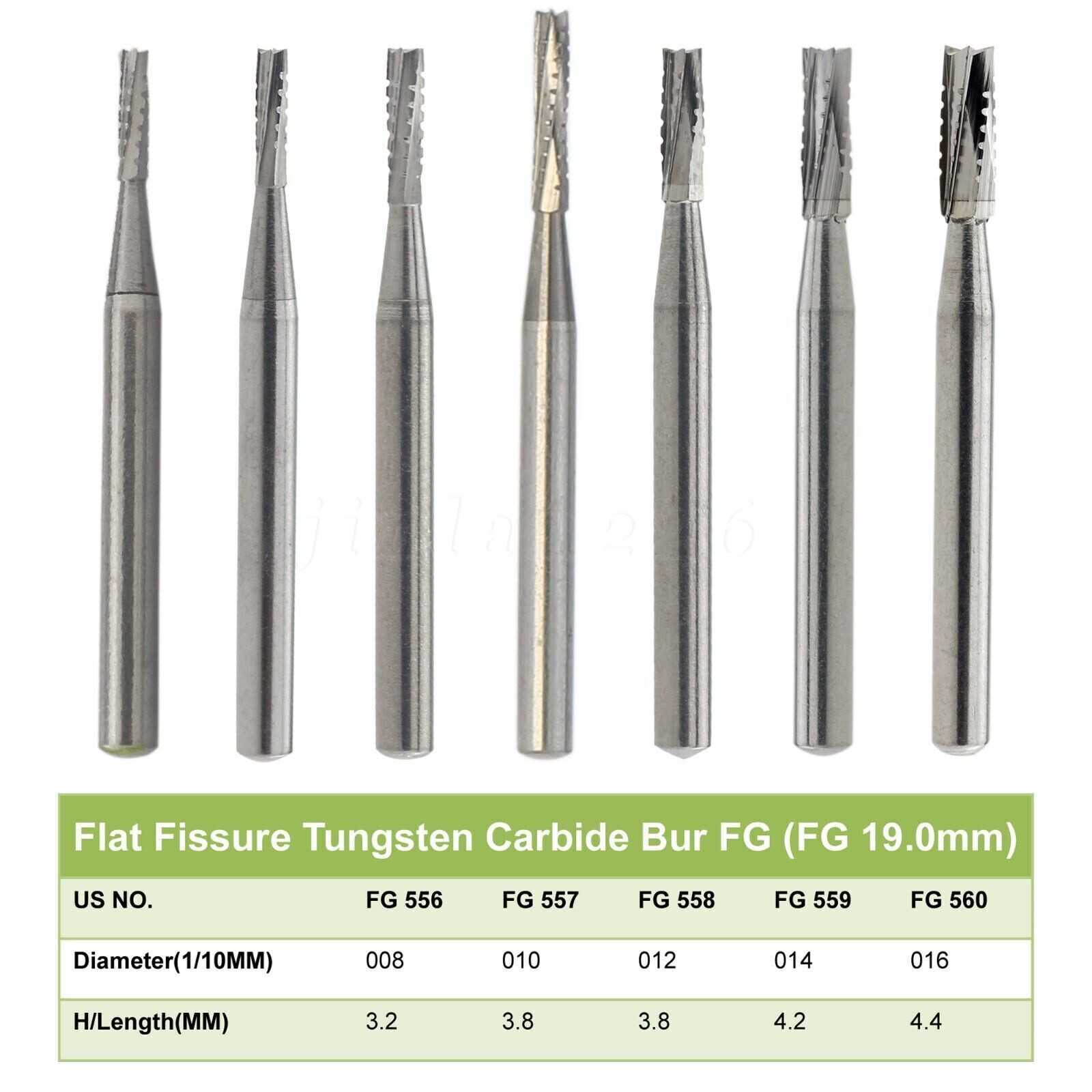 Dental Carbide Burs Straight Fissure Cylinderical Tungsten Steel Bur High Speed