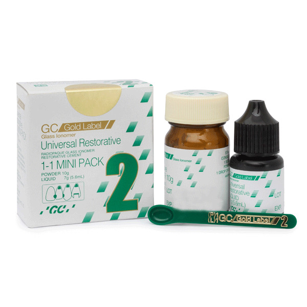 GC-2581 Gold Label 1 Glass Ionomer Luting & Lining Cement Mini Pack. EXP:06/2025