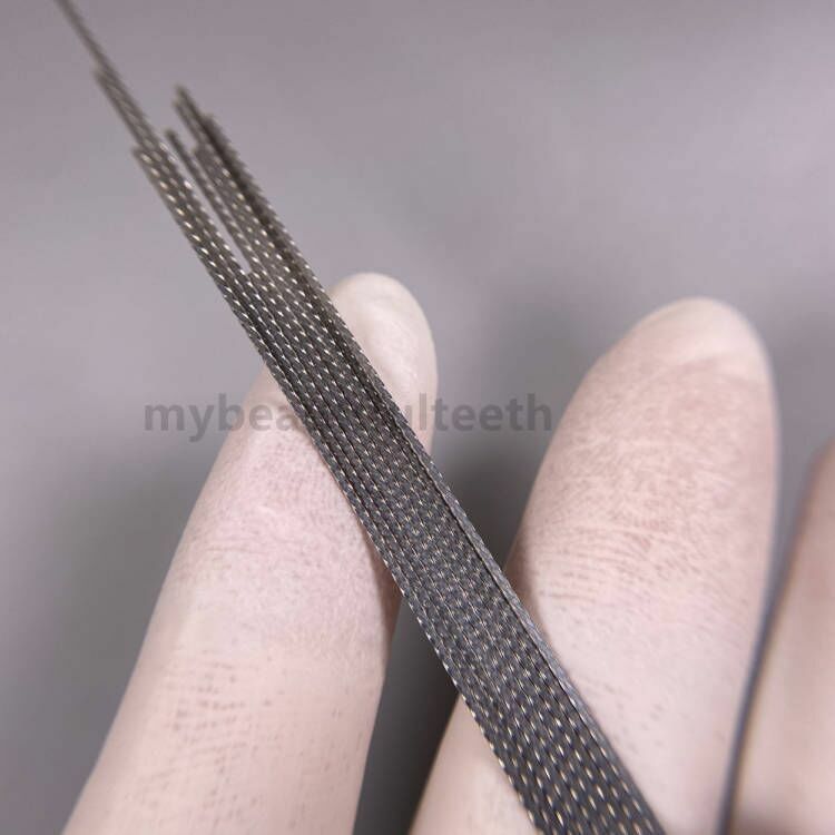 Dental Lingual Retainer Wire Flat Twist Wires Twisted Lingual Brackets S.S