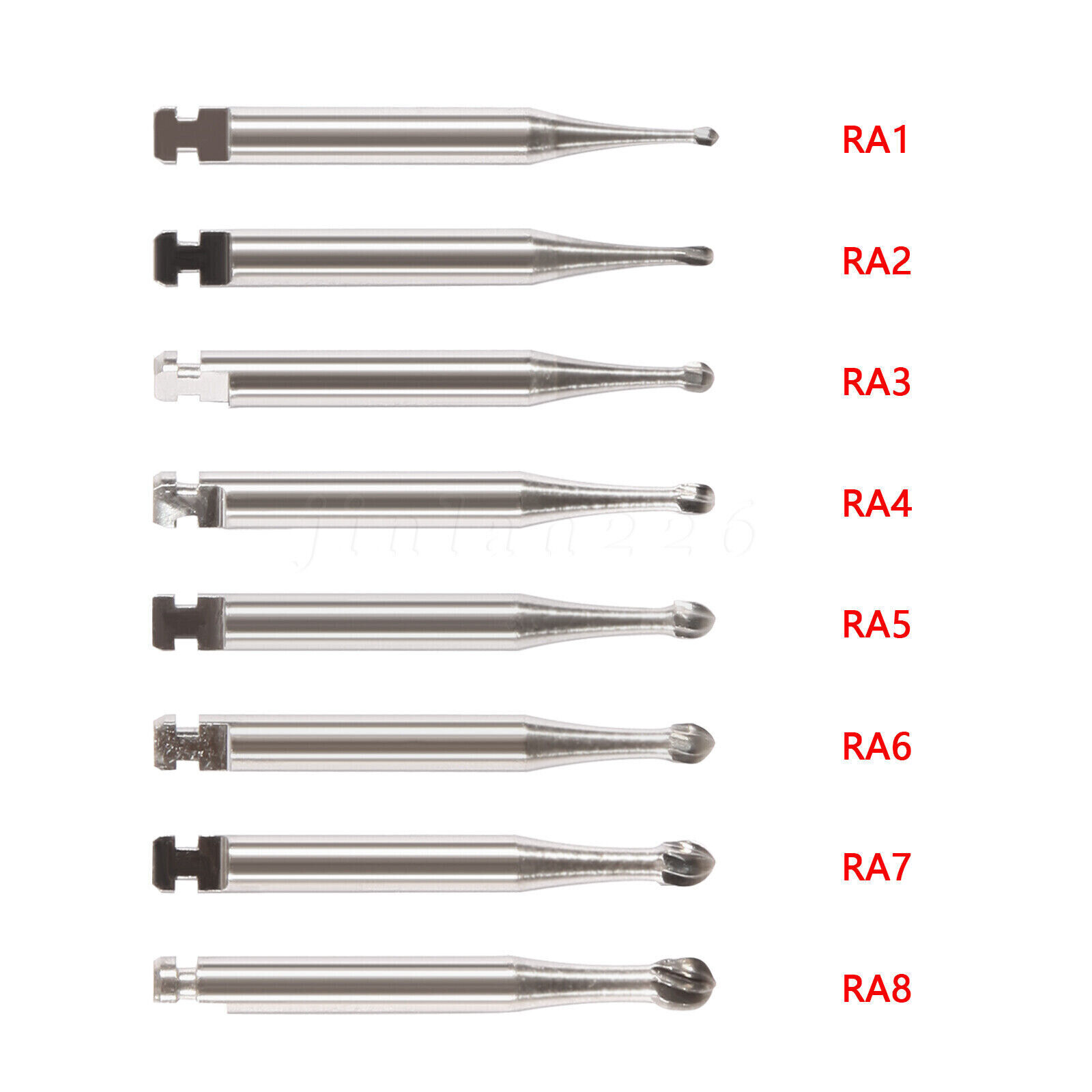 1-10 packs Burr Dental Round Latch Carbide Bur 22.5mm RA 1 For Slow handpiece u