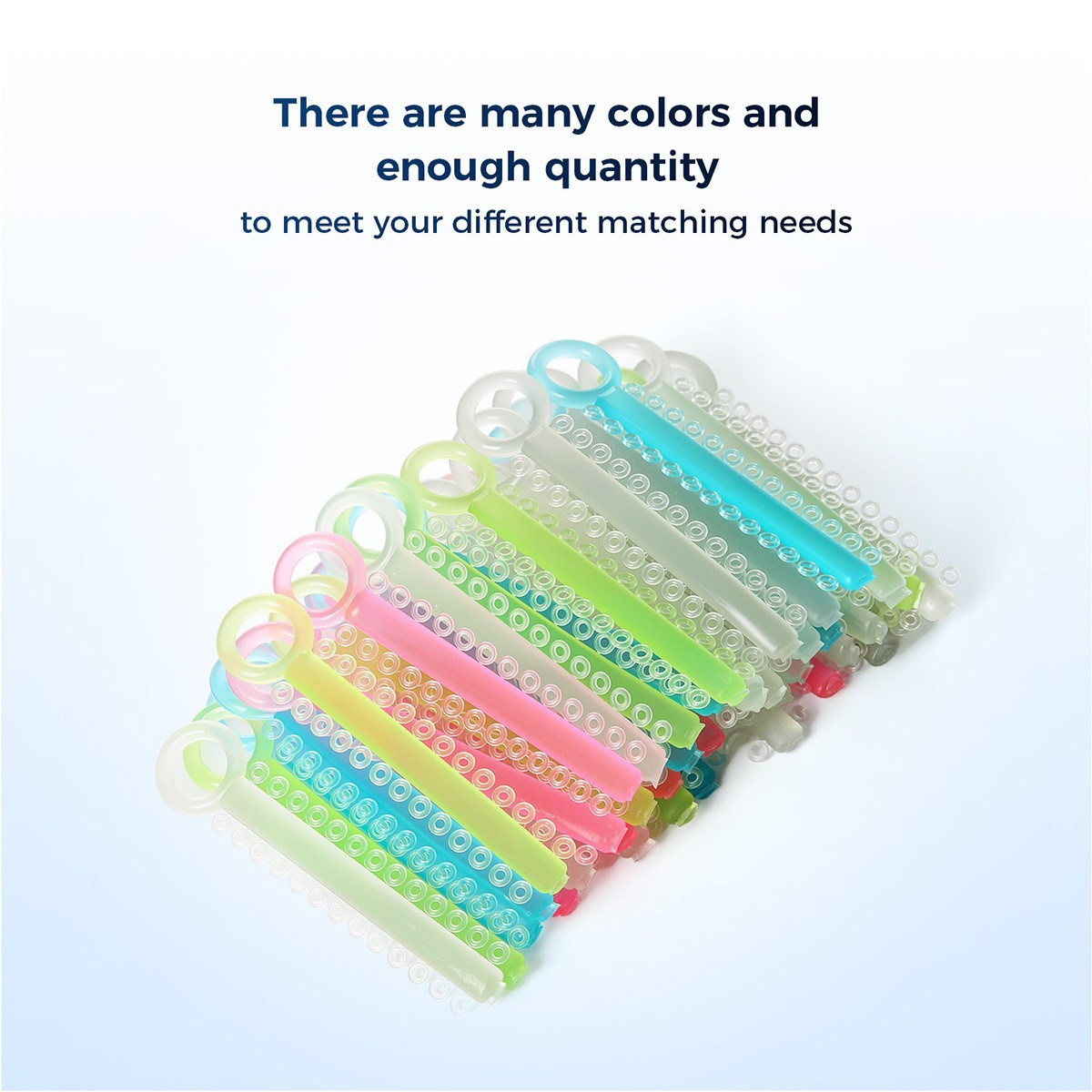 1040pcs/box Dental Orthodontic Ligature Ties Elastic Rubber Bands Dark Light Mix