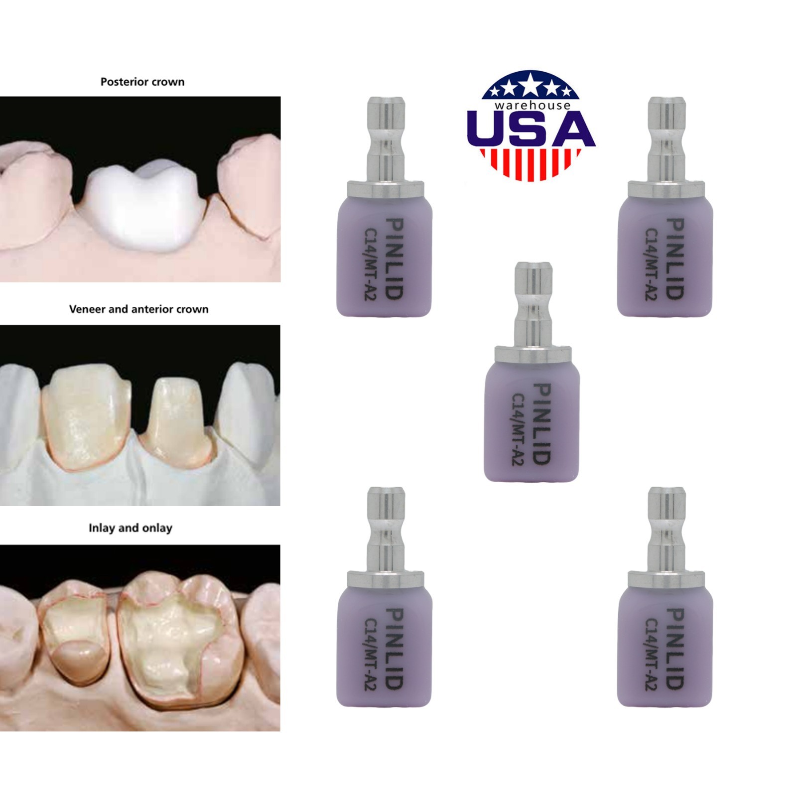 US Dental C14 MT Lithium Disilicate Glass-Ceramic CAD/CAM Blocks for CEREC/inLab