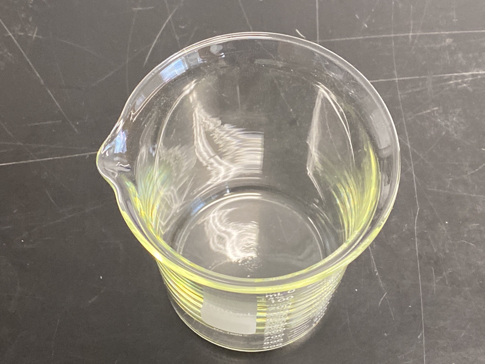CORNING PYREX Glass 1000mL Dual Scale Graduated Low Form Griffin Beaker 1000-1L