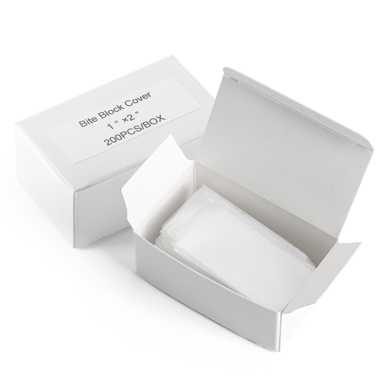 200pcs/box Dental Transparent Panorama Bite Block Cover Sleeves Film/1″x2″