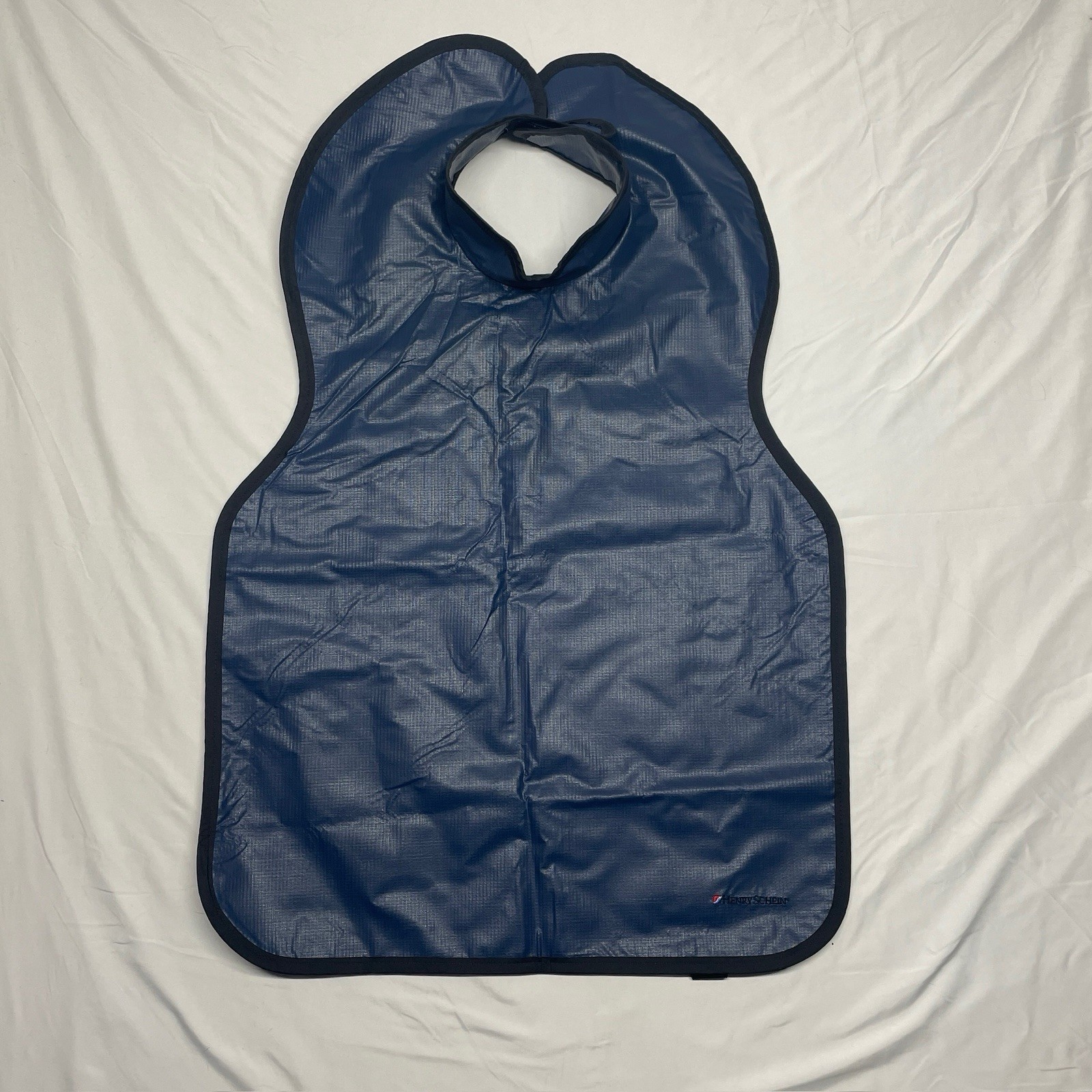 Henry Schein ADULT Navy Blue Lead-Lined Apron with Collar