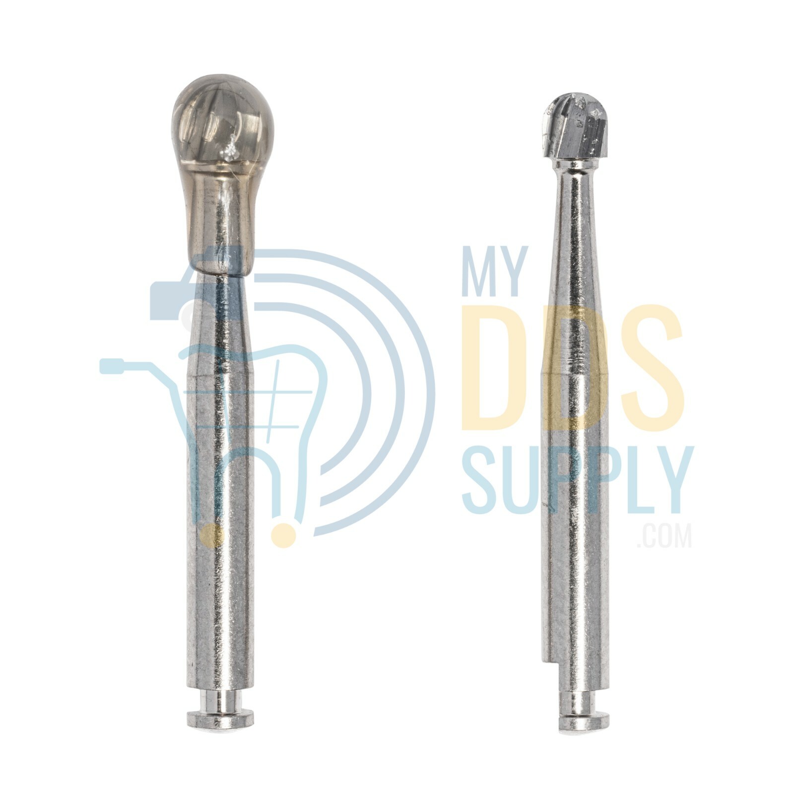 RA8 Round Dental Burs, 22mm (Pack of 20), Carbide for Slow Speed Handpiece