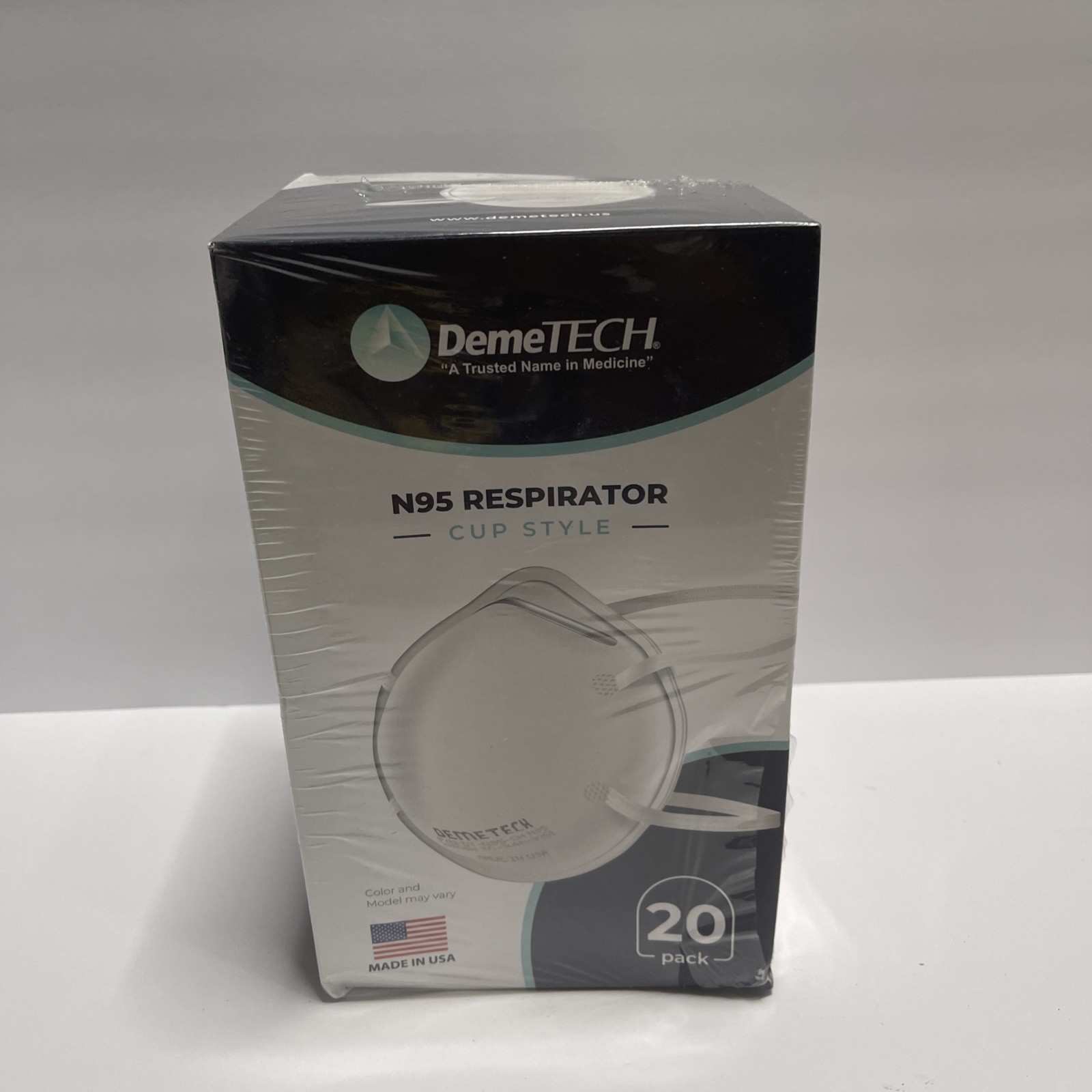 DEMETECH Surgical N95 Respirator Masks (20 Pack) | NIOSH Approved | MADE IN USA