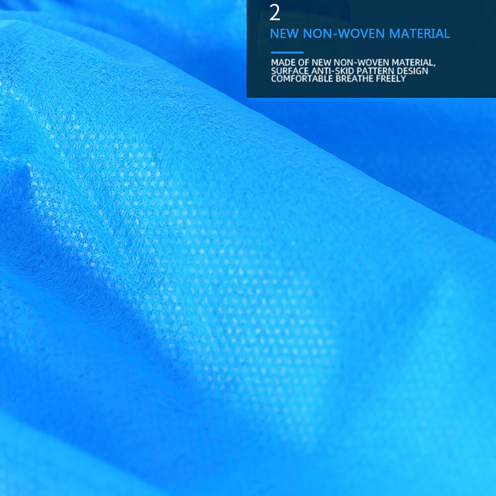 TECHTONGDA 100pcs Disposable High-quality Blue Non-woven Fabric Shoe Covers