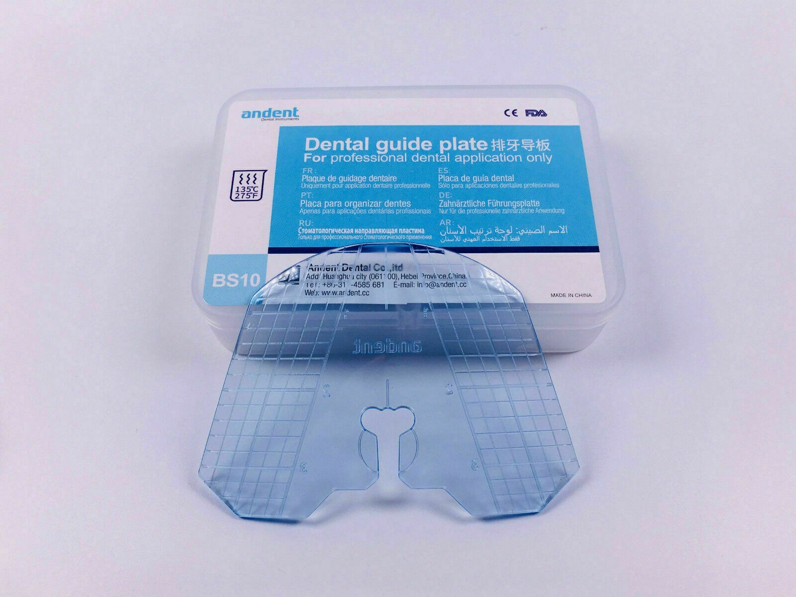 Dental Guide Template Plate For Complete Denture False 135℃ Teeth Arrangement