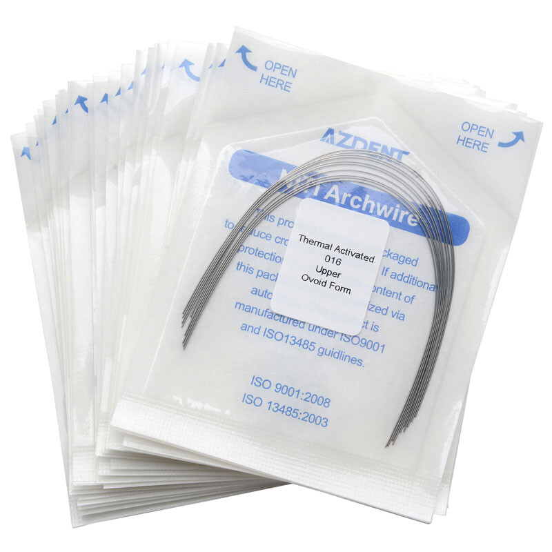 10x Dental Orthodontic Heat Thermal Activated Niti Round Arch Wires All Size