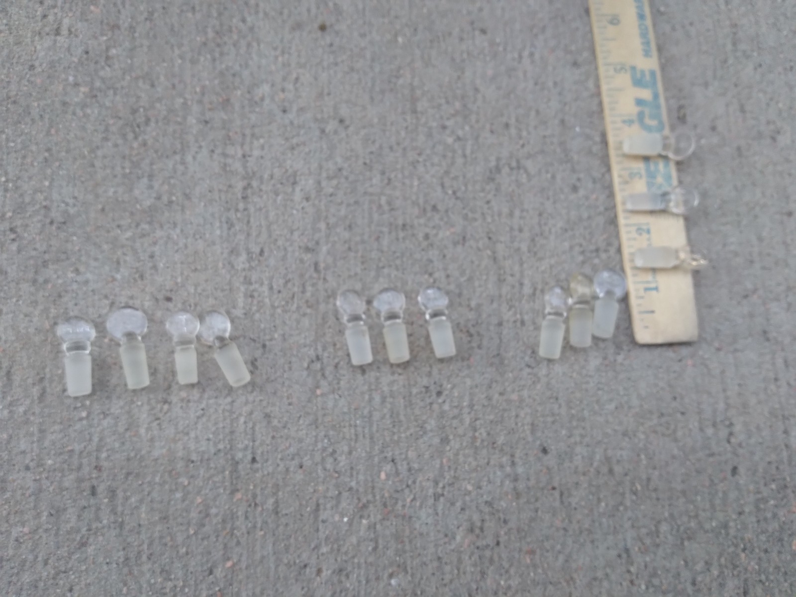 Vintage Small Pyrex Stoppers for Test Tubes LOT of 13 T9 K