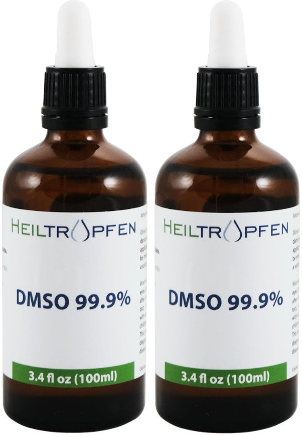 Heiltropfen DMSO 99.9% 3.4 Oz Dimethyl Sulfoxide Liquid 2 Pack
