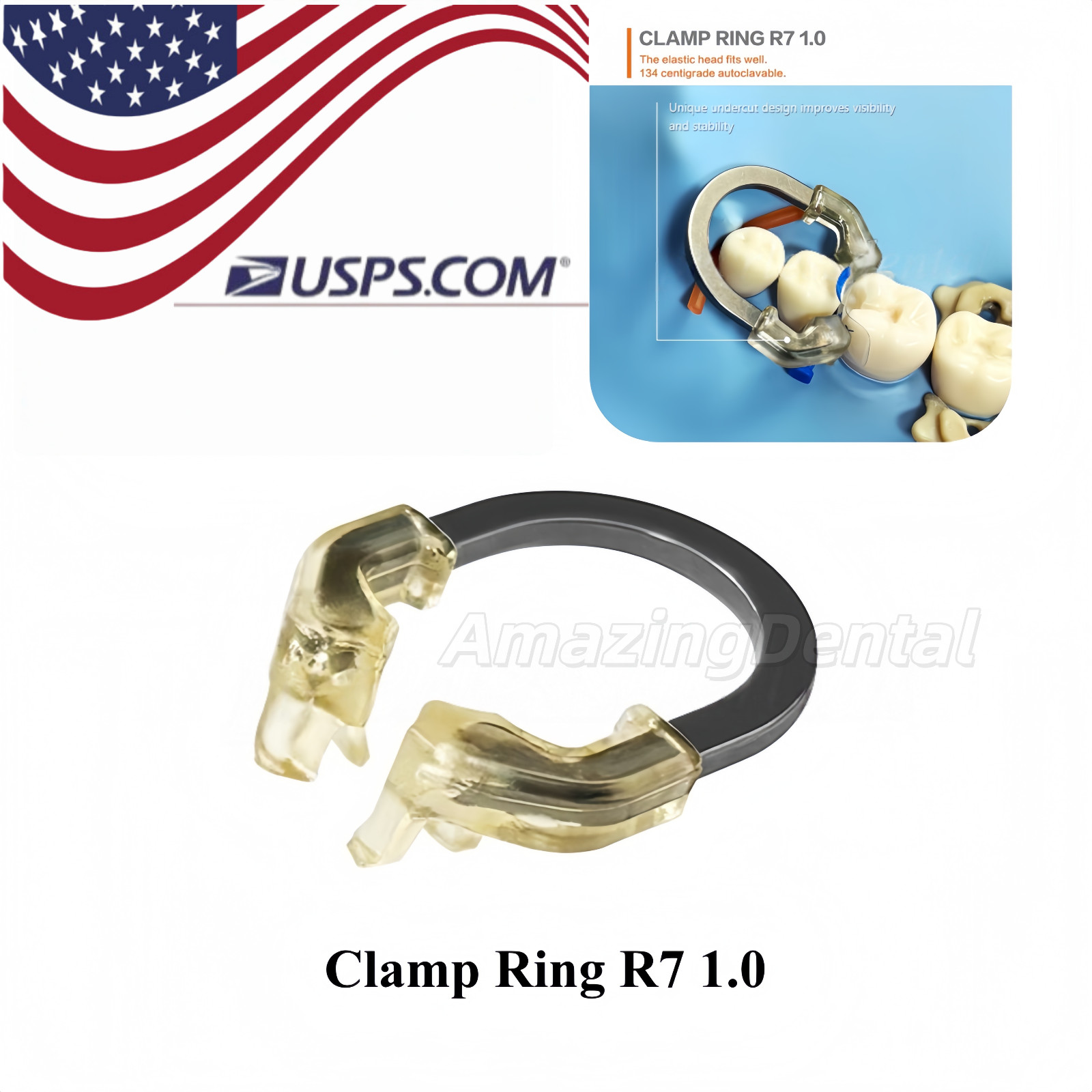 Dental NITI Transparent Matrix Clamp Ring R7 1.0 Seperator Rings Elastic Clear