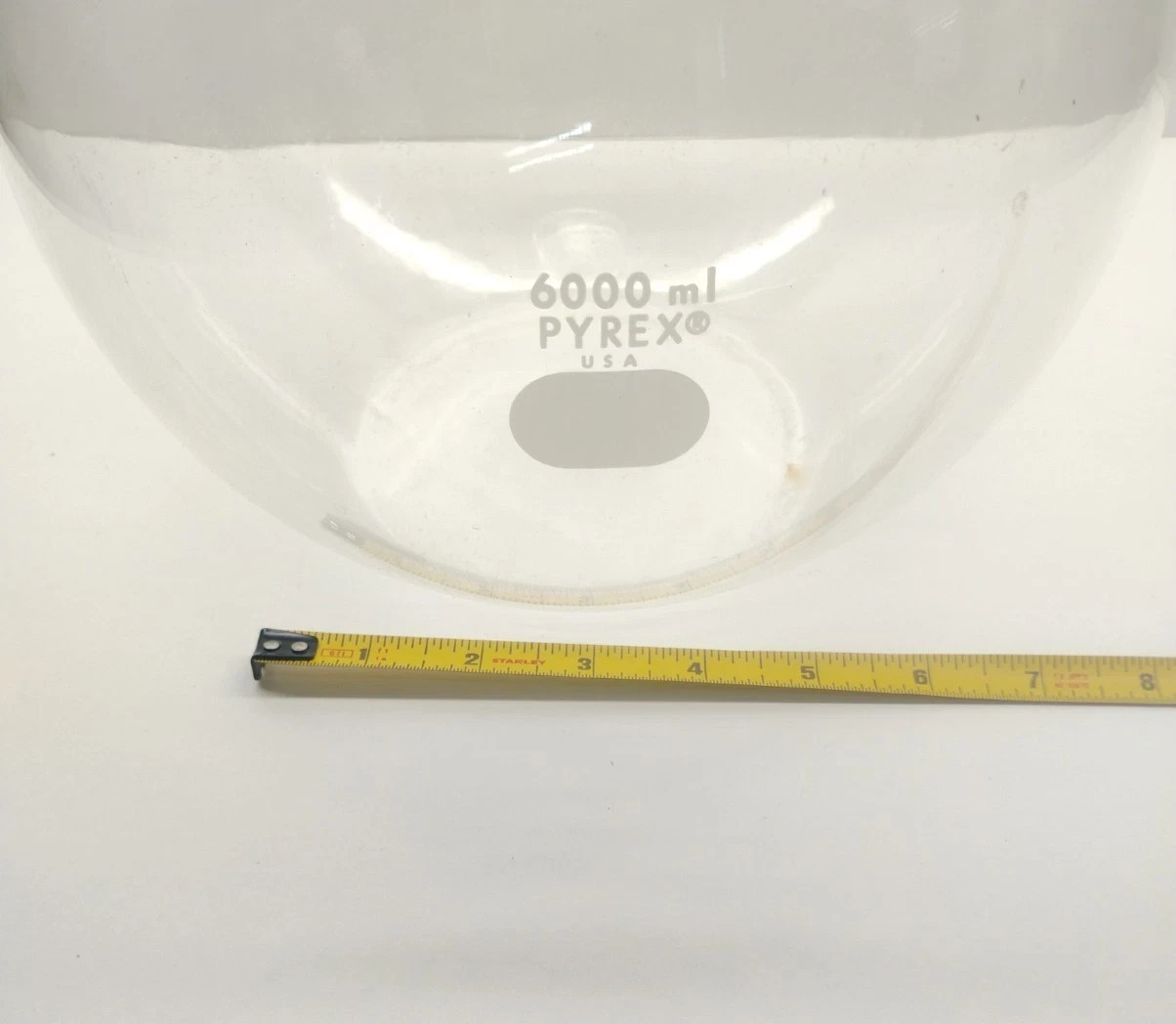 Rare PYREX Glass 6000mL Single Neck Round Bottom Boiling Flask
