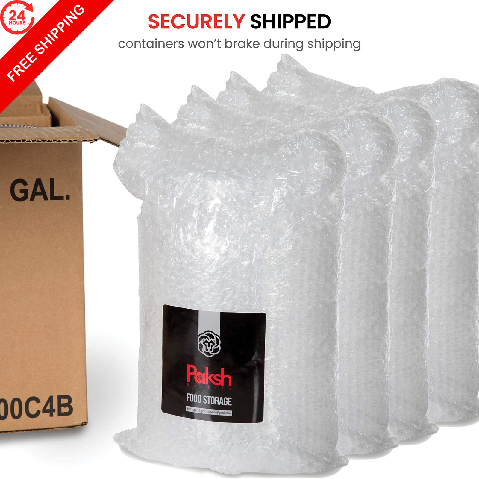 1 Gallon 6 inches (L) x 10 (H), 1 gallon capacity, Metal Lid, 2 Pack