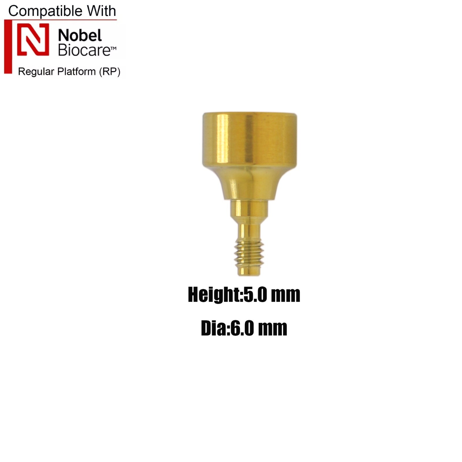 US Nobel Active Dental Regular Platform RP Healing Abutments & Cap Closure Screw