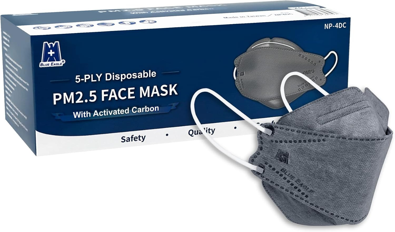 5-PLY Blueeagle Disposable Face Mask | 3D-Structure | PM 2.5 | Soft Inner Layer