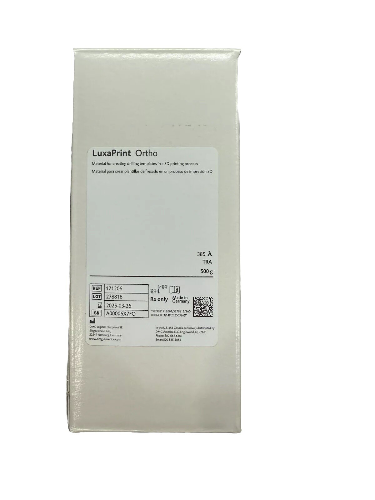 DMG LuxaPrint Ortho – 500g BRAND NEW