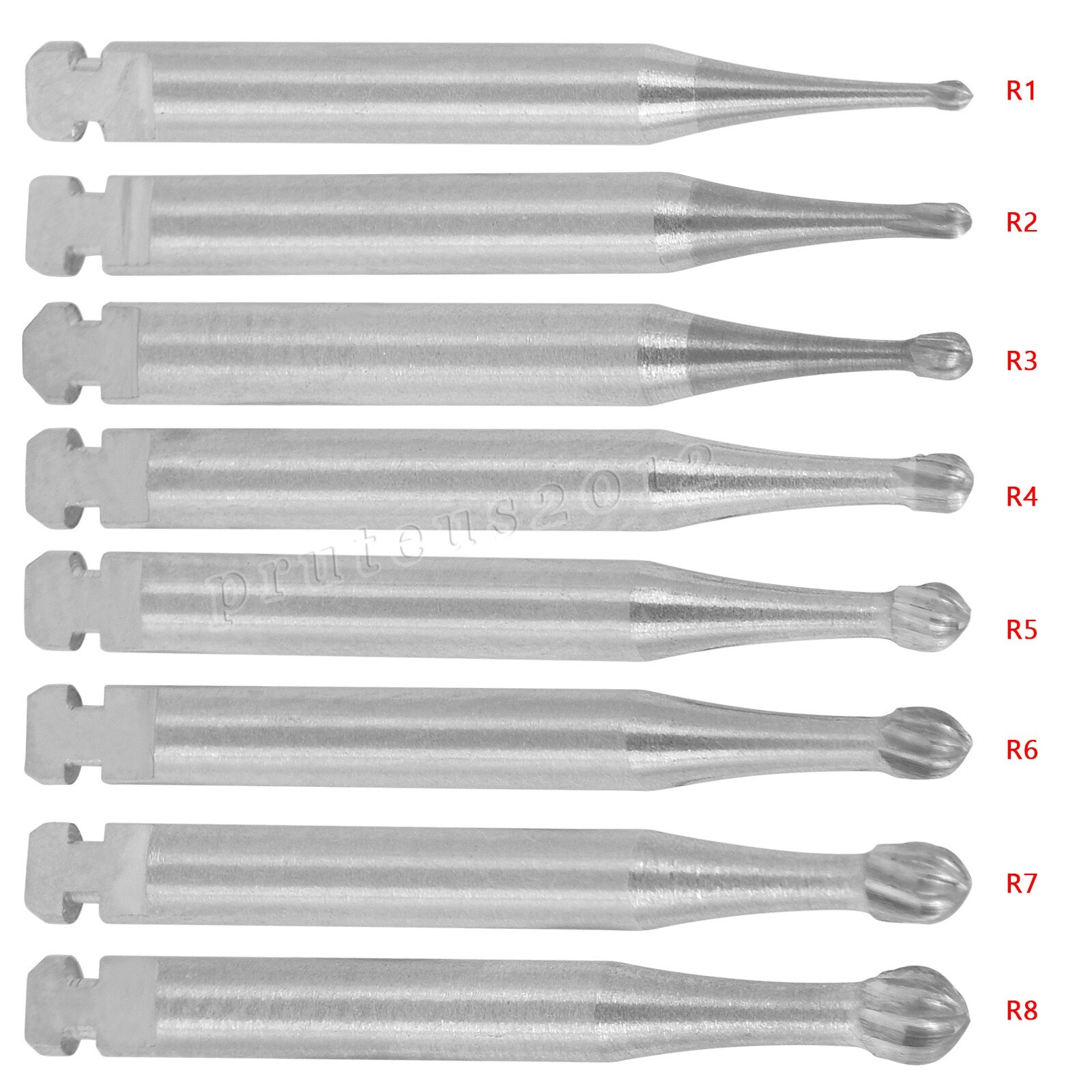 5-100 8 Types Dental Round Carbide Bur for Slow Speed Latch Type RA 1# – 8# Burs