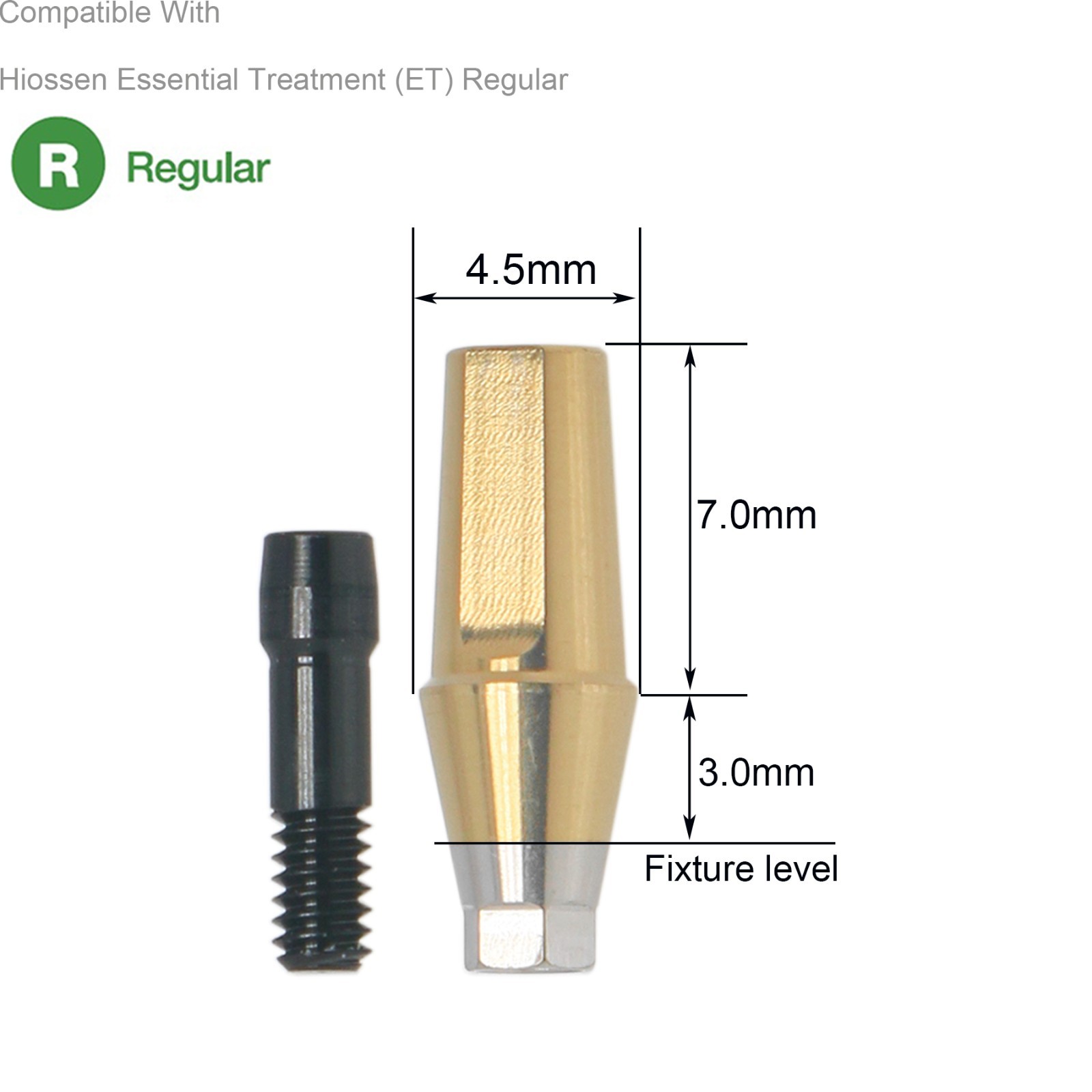 Dental Hex Straight Abutment with Screw Mini Regular Fit for Osstem Hiossen TS