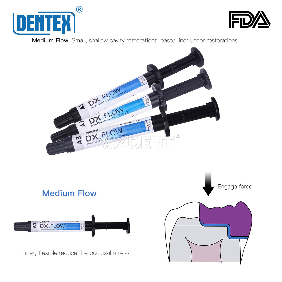 DENTEX Dental Light Cure Composite Resin Syringe/Composite Material Heater USA